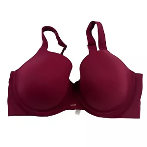 Cacique Lightly Lined Balconette Bra Maroon/Berry Padded Plus Size 42DDD - Picture 1 of 11
