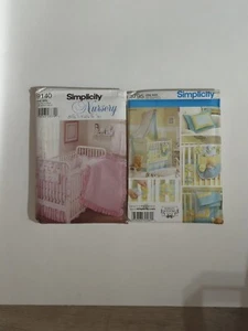 2 SIMPLICITY PATTERNS 3795 Uncut & 9140 Cut ~ BABY'S Complete NURSERY Items - Picture 1 of 7