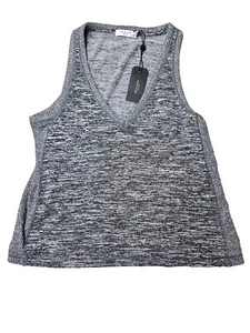 Camiseta sin mangas Ramona Rag And Bone para mujer gris jaspeado relajado negra talla XS nueva con etiquetas - Imagen 1 de 4