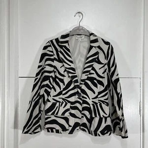 Nili Lotan Addison Blazer Jacket Zebra Print Size 2 Women’s - Picture 1 of 5