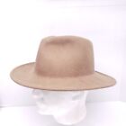 Vintage Golden Gate Hat Co. Tan 100% Wool Jaguar Fedora Missing Hat band MED