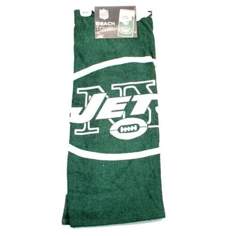 NFL Green New York Jets Beach Towel 100% Cotton Large 28" x 58" Cover