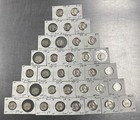 Silver Washington Quarters Mixed Dates 1940’s- 1964 Lot Of 35 All Packaged Nice!