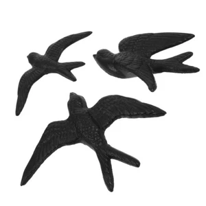 3 Pcs Décoration Murale De L'artisanat En Fonte Oiseaux Suspendus Salon - Imagen 1 de 12