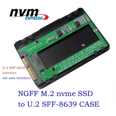 U.2 SFF-8639 To NGFF M.2 M-Key PCIE SSD Adapter For Mainboard Case Enclosure - Image 1 of 4