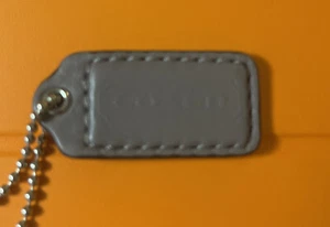 Coach Gray Leather “Hamptons Archive 10th Anniversary” Large Tag L2 X W1 - Picture 1 of 2