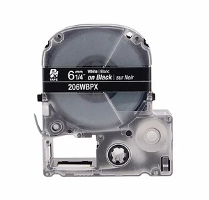 Cinta PX K-Sun 206WB blanca sobre negra 1/4" KSun Epson 206WBPX - Imagen 1 de 3