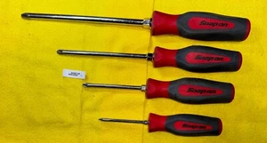 Juego de destornilladores Snap On Tools SHDZ40R SDD41MB 4 piezas rojo y gris agarre duro Pozi PZ - Imagen 1 de 13