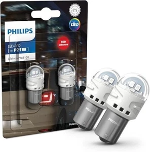Pack of 2 PHILIPS Ultinon Pro3100 P21W Red LED Car Signal Bulb-Box Open & Damage - Picture 1 of 3