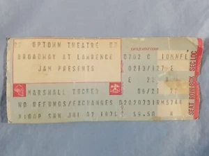 July 7-2-76 1976 Marshall Tucker Band Ticket Stub Uptown Theatre Chicago, IL. - Picture 1 of 2