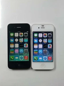 90% N E W Apple iPhone 4 4S 8GB 16GB 32GB white black unlocked IOS 6 7 9 mobile - Afbeelding 1 van 24