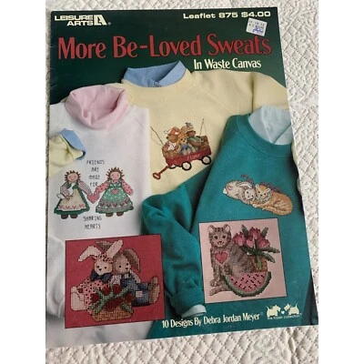 Leisure Arts More Be-Loved Sweats cross stitch design leaflet book 875 - Image 1 of 4
