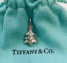 Tiffany & Co Christmas Tree 18k White Gold Charm Pendant 