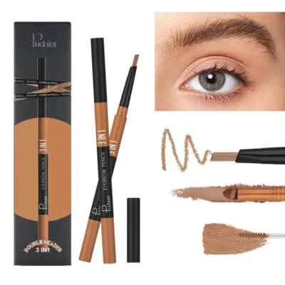 3 in 1 Triangular Eye Brow Pencil Waterproof Tattoo Tint Dye Gel Eyebrow Powder - Image 1 of 4