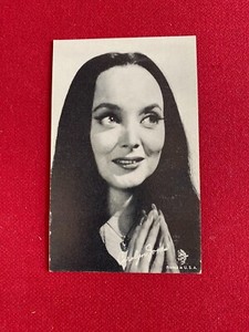 1960's, Carolyn Jones, Vintage Exhibit Card (Scarce / Vintage) Addams Family
