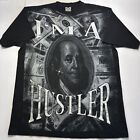 Vintage Ben Franklin Money Shirt Im A Hustler Size Xxl Black Gangsta Bootleg