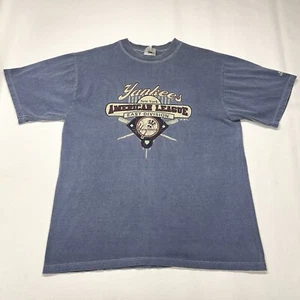 VTG Adidas New York Yankees Tee Shirt Mens Large Blue Graphic Faded Baseball Y2K - Imagen 1 de 17