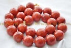 8/10/12/14mm Genuine Natural Red Grass Coral Round Gemstone Beads Necklace 18'' 