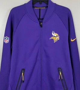 CHAQUETA DRI-FIT NIKE MINNESOTA VIKINGS CREMALLERA COMPLETA PÚRPURA DORADO RARA (TALLA GRANDE) - Imagen 1 de 13