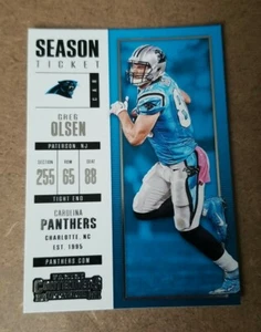 2017 Panini Contenders Football Card #6 Greg Olsen - Carolina Panthers  - Picture 1 of 2