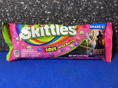 Сумка WICKED Sour Wild Berry SKITTLES 3,3 унции ограниченный выпуск - Изображение 1 из 4