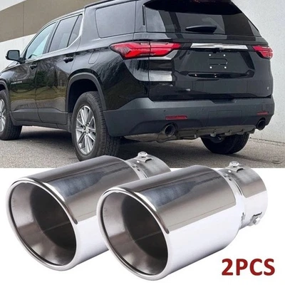 2X Car Exhaust Pipe Tip Rear Tail Throat Muffler For Chevrolet Traverse 19-23 Foto 1 de 4