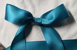 Sapphire  Blue double-Face Satin Ribbon 7/8 inch wide x 10 yards-gift wrap, sew, - Picture 1 of 4