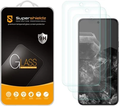 Supershieldz (3 Pack) Designed for Google Pixel 10 / 9 Tempered Glass...  - Image 1 of 4