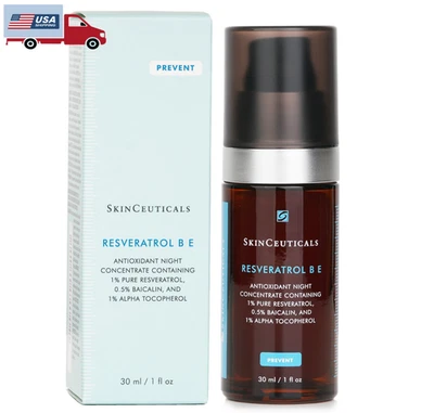 SKINCEUTICALS RESVERATROL B E 1 унция / 30 мл EXP-2027 отправлено из Нью-Йорка - Изображение 1 из 4