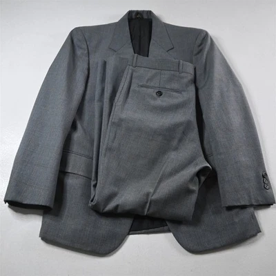 Vtg Mens 38S 32x30 Light Blue Glenn Check Mens Jacket Pants Suit - Image 1 of 4