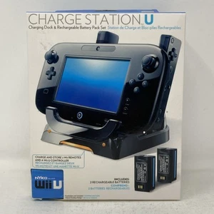 NYKO Charge Station U Charging Dock & Rechargeable Battery Pack Set Wii U Sealed - Picture 1 of 6