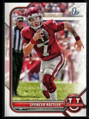 2022 Bowman University #28 Spencer Rattler *1st Bowman* RC - Image 1 of 2