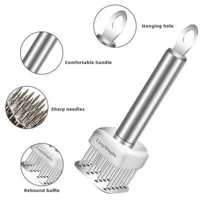 LANGMINGDE 316 Stainless Steel Meat Tenderizer Tool for Tenderizing Steak Chicken Pork Veal