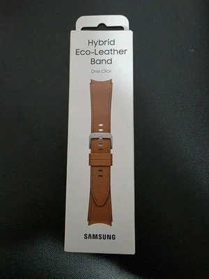 Samsung Cinturino Hybrid Leather per Galaxy Watch 4 e Successivi - Cuoio, M/L - Immagine 1 di 4