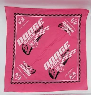Dodge Girls Racing Pink Bandanna 21"×21 Foto 1 de 3