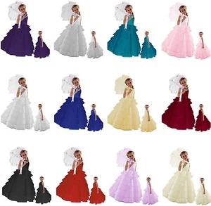 New Flower Girl Baby to Teen Wedding Holiday Pageant Layers Formal Dress - Picture 1 of 18