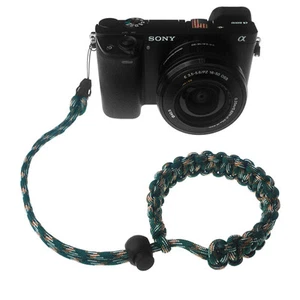 Green/Brown/White Quick Release 550 Paracord Adjustable Camera Wrist Strap - Picture 1 of 8