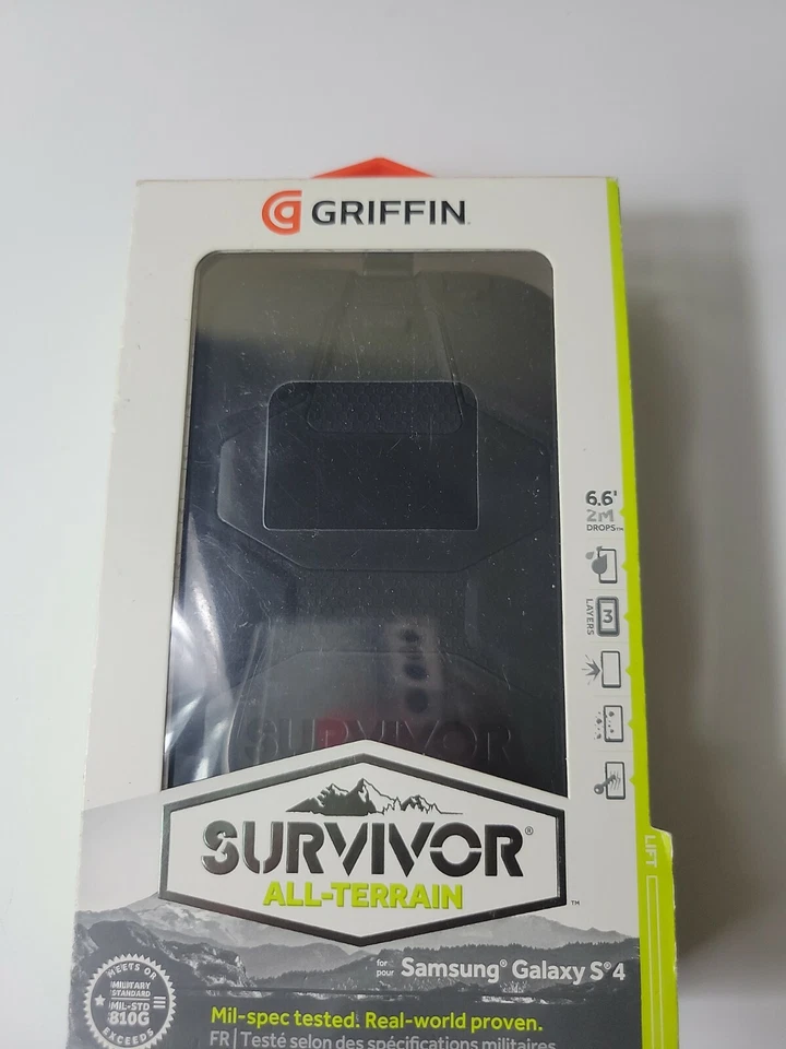 GRIFFIN SURVIVAL todo terreno SAMSUNG Galaxy S4 negro funda y clip Foto 1 de 4