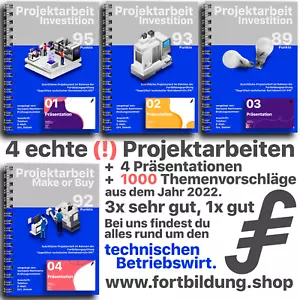 technischer Betriebswirt IHK - 4x Projektarbeit + Präsentationen + 1000 Themen - Bild 1 von 13