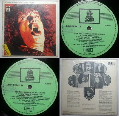 JOE COCKER WITH A LITTLE HELP 1970 MONO UNIQ CVR 1/1 STAMPERS PROMO CHILEAN PRES - Image 1 of 4