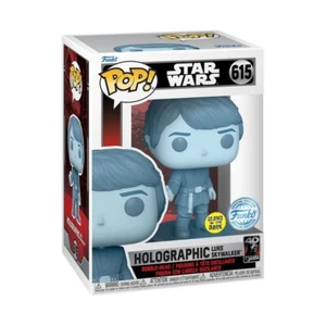 Luke Skywalker Holographic Funko Pop! Vinyl #615 GITD Star Wars - Picture 1 of 3