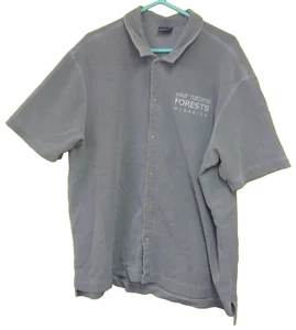 Woolrich maglia camicia con bottoni uomo taglia XXL la tua foresta nazionale rivista texture - Foto 1 di 12