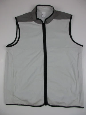 Mens Large Nike Therma Fit Victory Golf Vest fleece white gray full zip DA2905 - Image 1 of 4