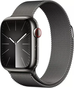 Apple Watch Series 9 - 41MM-Graphite St Steel Case w/ Milanese Loop MRJA3LL/A - Zdjęcie 1 z 9