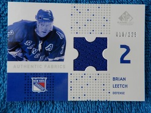 Brian Leetch 2003 Upper Deck SP "Authentic Fabric" Game-Worn Jersey - AF-BL