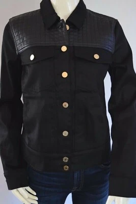 NUEVA CHAQUETA VAQUERA SEVEN 7 FOR ALL HUMANITY CUERO Mujer TALLA MEDIANA en NEGRO Foto 1 de 4