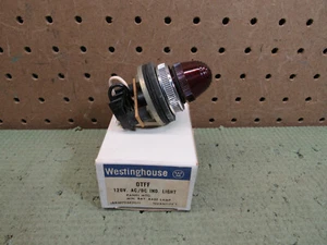 VINTAGE OTFF WESTINGHOUSE 120V. AC/DCI RED PANEL INDICATOR LIGHT RETRO - Picture 1 of 7
