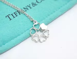 Tiffany & Co. Silber Paloma Picasso Herzkrone offen Anhänger Halskette - Bild 1 von 6