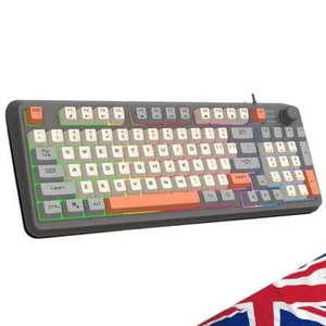 Mechanical Keyboard 94 Keys K82 Gaming Keyboard RGB Light for PC Tablet Desktop - Picture 1 of 7