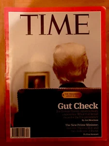 Time Magazine 2016 President Donald Trump Gut Check MAGA US Election NO LABEL - Picture 1 of 1